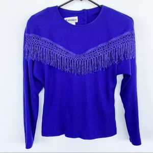 Vintage Royal Purple Tassle Top
